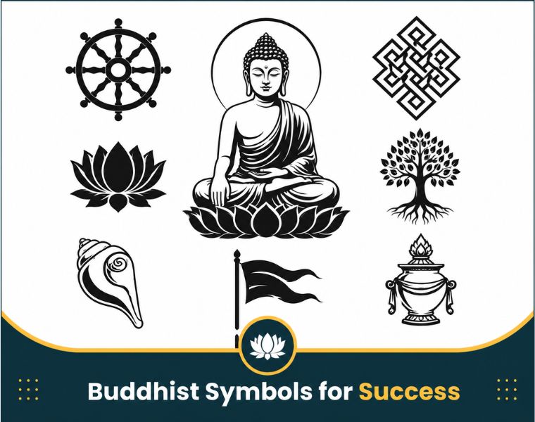 
















Genrate image with heading in buttom
heading : Buddhist Symbols for Success

clr : #02343F : secound #FFCD57

760*600

black and white symbol

font 
Poppins



Buddhist Symbols for Success













