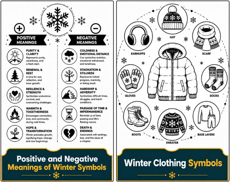 Positive and Negative Meanings of Winter Symbols