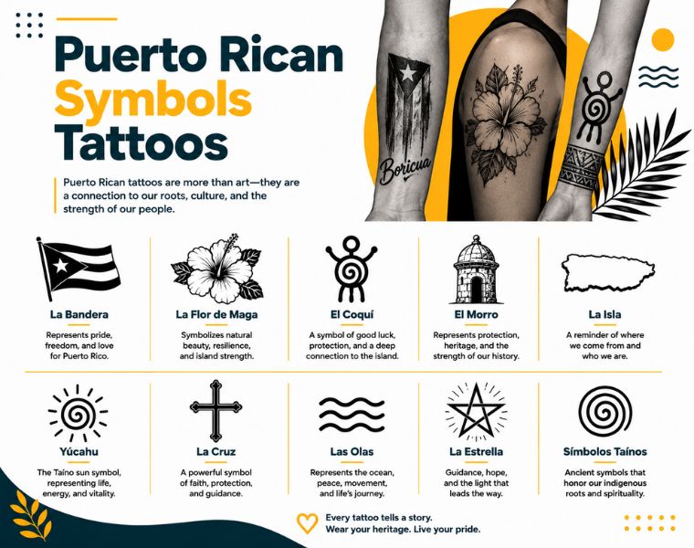 Puerto Rican Symbols Tattoos