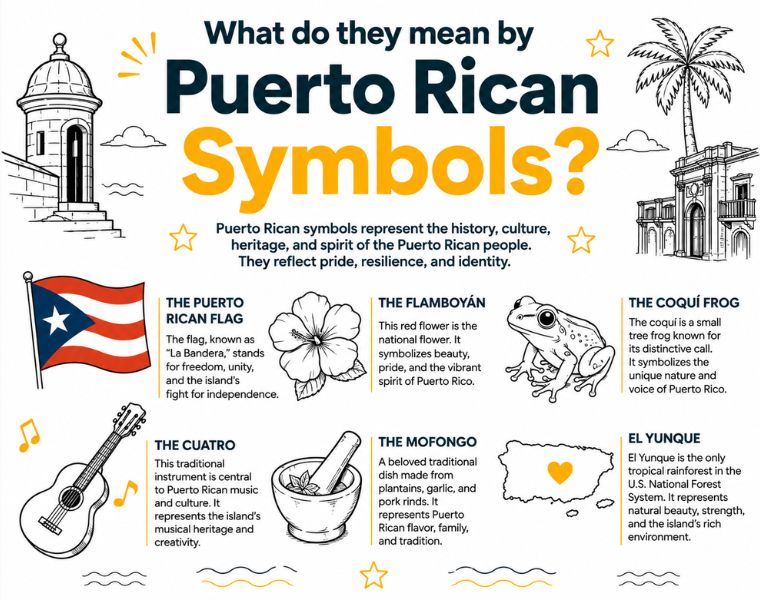 What do they mean by Puerto Rican Symbols?